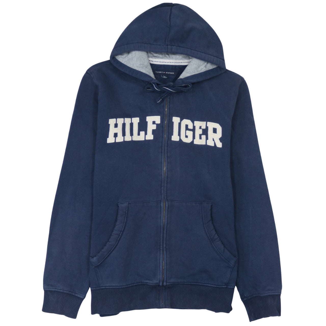 Tommy Hilfiger Men’s Blue Full Zip Hoodie Size L Regular Fit