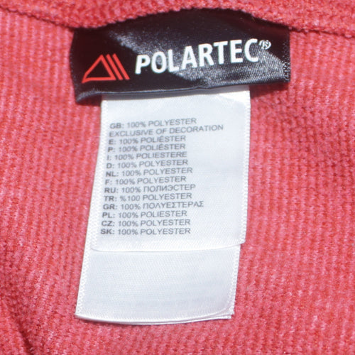 The North Face Womens Red Hooded Fleece Jacket Size L