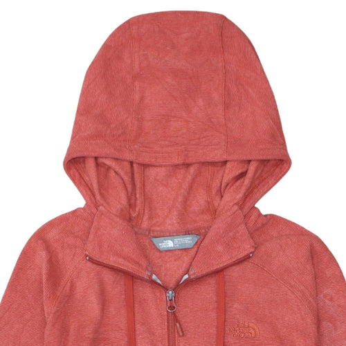 The North Face Womens Red Hooded Fleece Jacket Size L