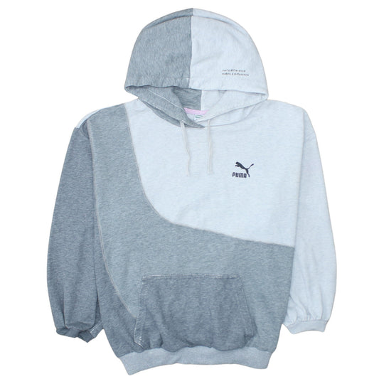 Puma Women's Grey Colourblock Pullover Hoodie Size S