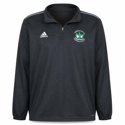 Front view of Adidas Men's Black 2XL 1/2 Zip Football Sweatshirt