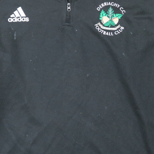 Adidas Men's Black 2XL 1/2 Zip Football Sweatshirt
