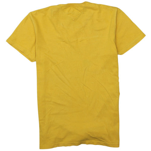 Tommy Jeans Men's Yellow Logo Cotton T-Shirt Size S