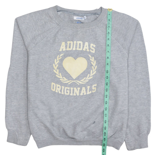 Adidas Originals Women's Grey Sweatshirt Size 12 Graphic Print Pullover