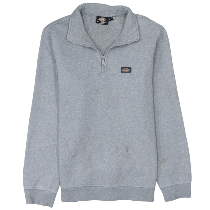 Dickies Men’s Grey 1/4 Zip Fleece Sweatshirt Size L