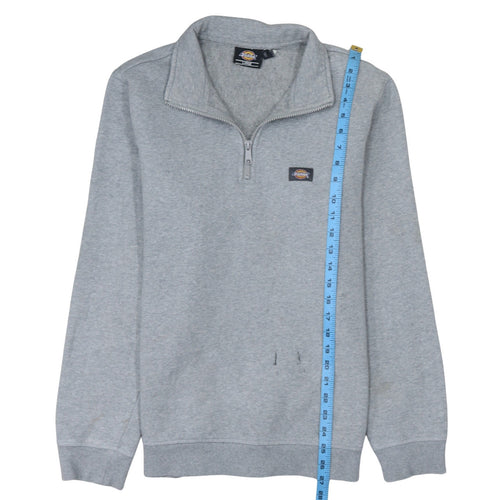 Dickies Men’s Grey 1/4 Zip Fleece Sweatshirt Size L