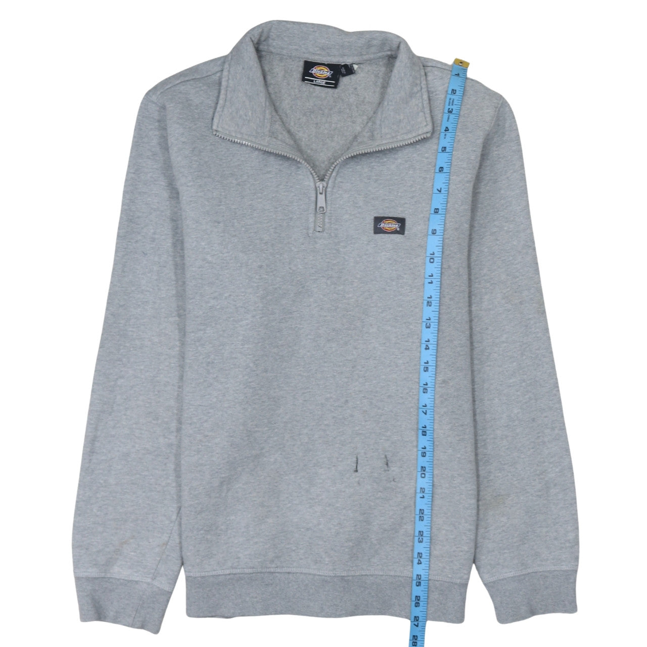 Dickies Men’s Grey 1/4 Zip Fleece Sweatshirt Size L