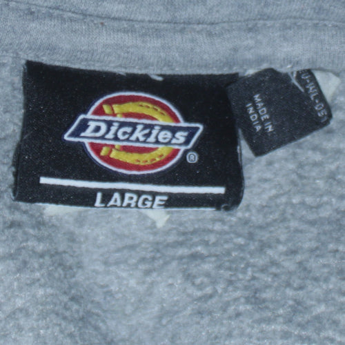 Dickies Men’s Grey 1/4 Zip Fleece Sweatshirt Size L