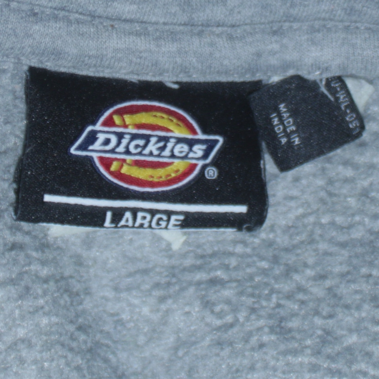 Dickies Men’s Grey 1/4 Zip Fleece Sweatshirt Size L