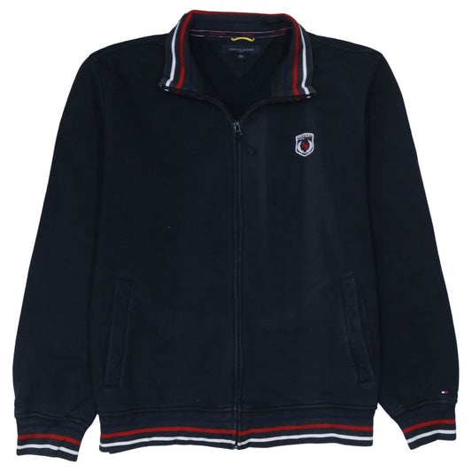 Tommy Hilfiger Men Blue Full Zip Sweatshirt XXL Cotton Fleece