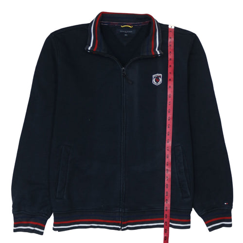 Tommy Hilfiger Men Blue Full Zip Sweatshirt XXL Cotton Fleece