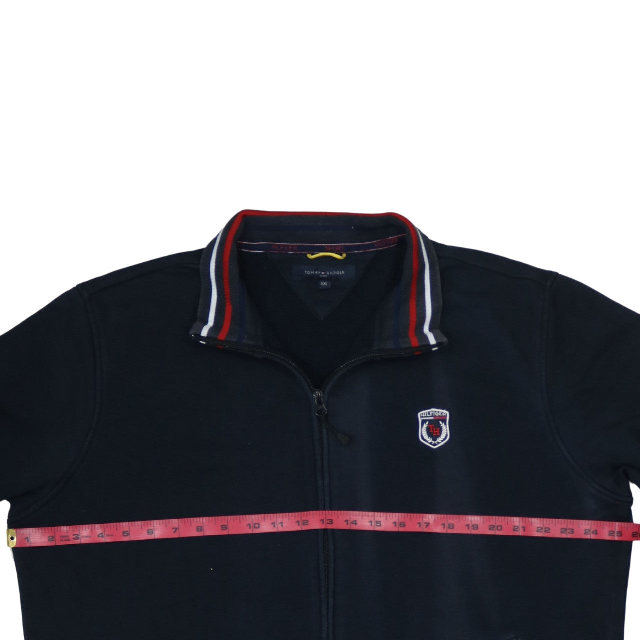 Tommy Hilfiger Men Blue Full Zip Sweatshirt XXL Cotton Fleece