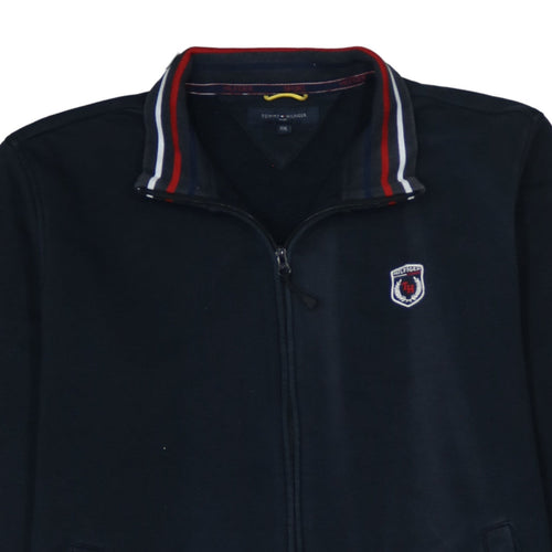 Tommy Hilfiger Men Blue Full Zip Sweatshirt XXL Cotton Fleece