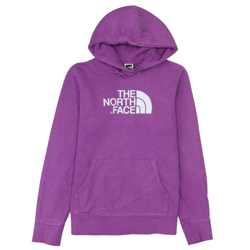 The North Face Womens Purple Pullover Hoodie Medium Fleece Logo