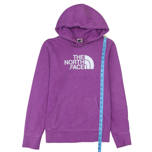 The North Face Womens Purple Pullover Hoodie Medium Fleece Logo