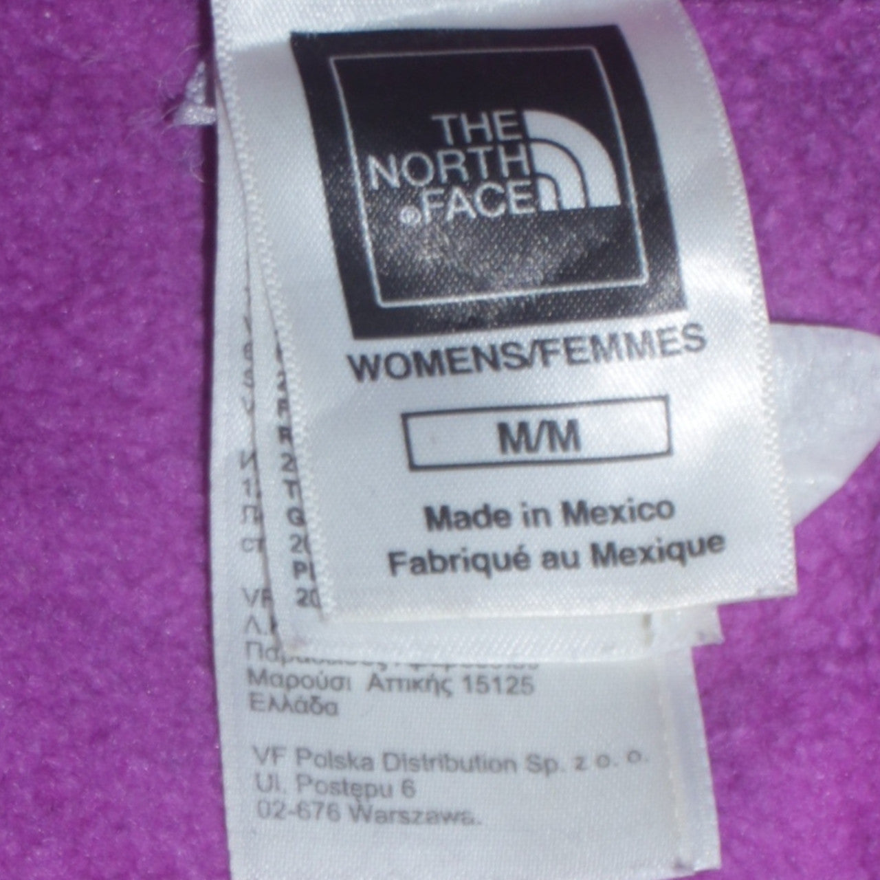 The North Face Womens Purple Pullover Hoodie Medium Fleece Logo