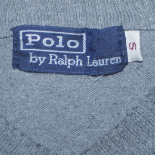 Polo Ralph Lauren Men's Grey V-Neck Pullover Sweatshirt S