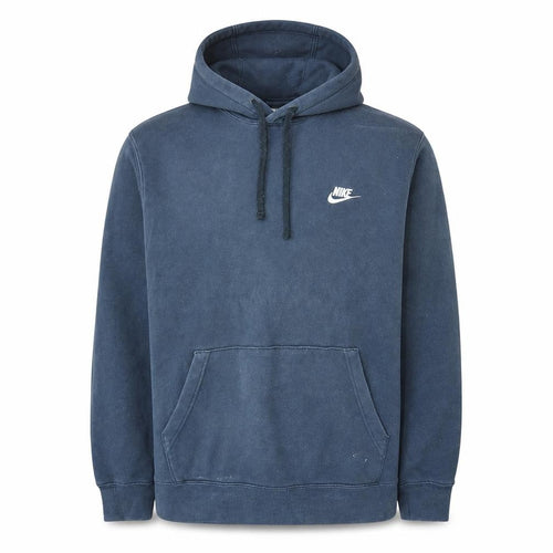 Nike Men's Blue Pullover Hoodie L Fleece Logo Sportswear