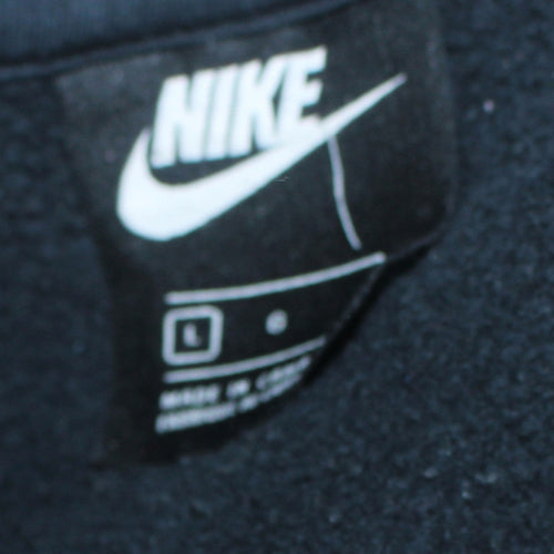 Nike Men's Blue Pullover Hoodie L Fleece Logo Sportswear