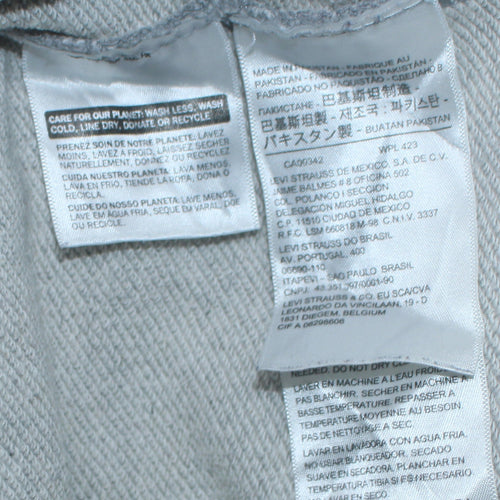 Levi's Men's Grey Pullover Hoodie Small Logo Fleece Sweatshirt