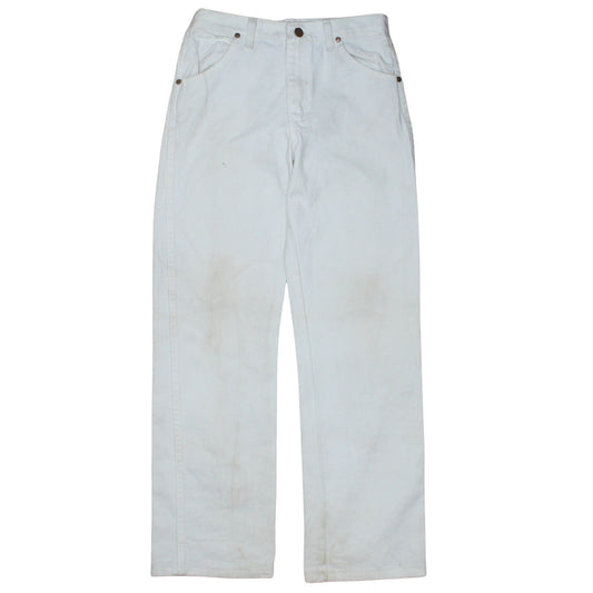 Wrangler Womens White Straight Leg Regular Fit Jeans Size 14