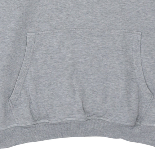 FILA Men's Grey Pullover Hoodie M Logo Sports Sweatshirt
