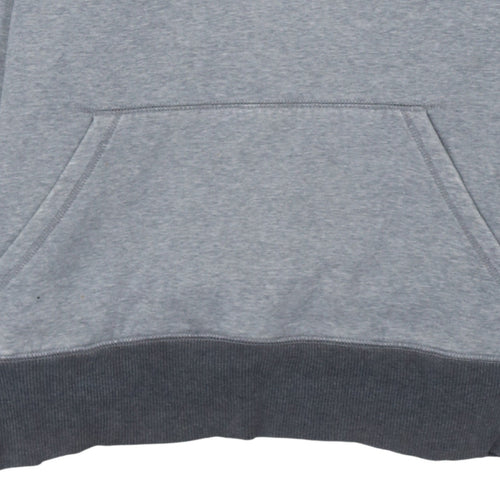 Nike Mens Grey Pullover Hoodie L Logo Hooded Sportswear