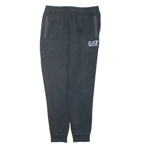 Emporio Armani EA7 Men’s Black Jogger Sweatpants Size M Tapered Fleece