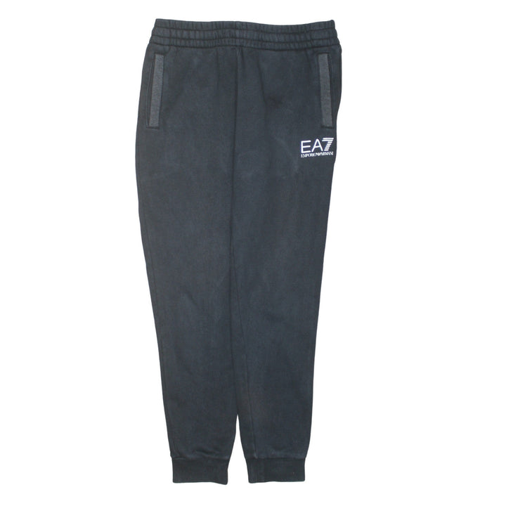 Emporio Armani EA7 Men’s Black Jogger Sweatpants Size M Tapered Fleece