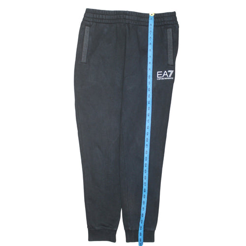 Emporio Armani EA7 Men’s Black Jogger Sweatpants Size M Tapered Fleece
