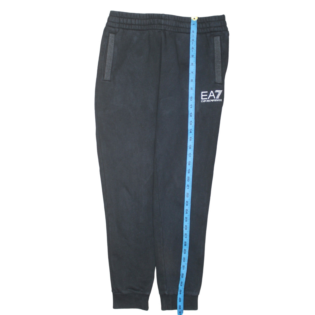 Emporio Armani EA7 Men’s Black Jogger Sweatpants Size M Tapered Fleece