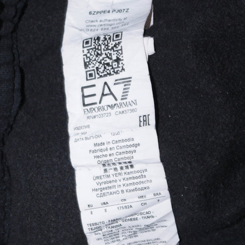 Emporio Armani EA7 Men’s Black Jogger Sweatpants Size M Tapered Fleece