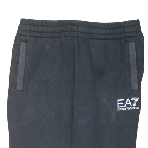 Emporio Armani EA7 Men’s Black Jogger Sweatpants Size M Tapered Fleece