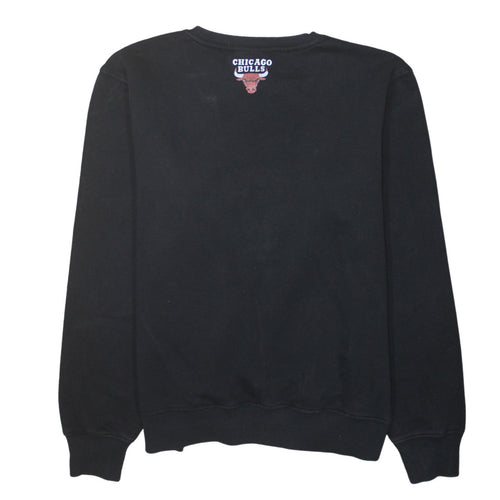 NBA Men’s Black Chicago Bulls Pullover Sweatshirt L Crew Neck