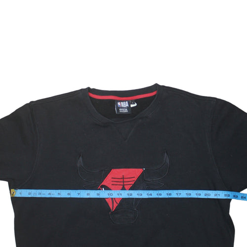 NBA Men’s Black Chicago Bulls Pullover Sweatshirt L Crew Neck