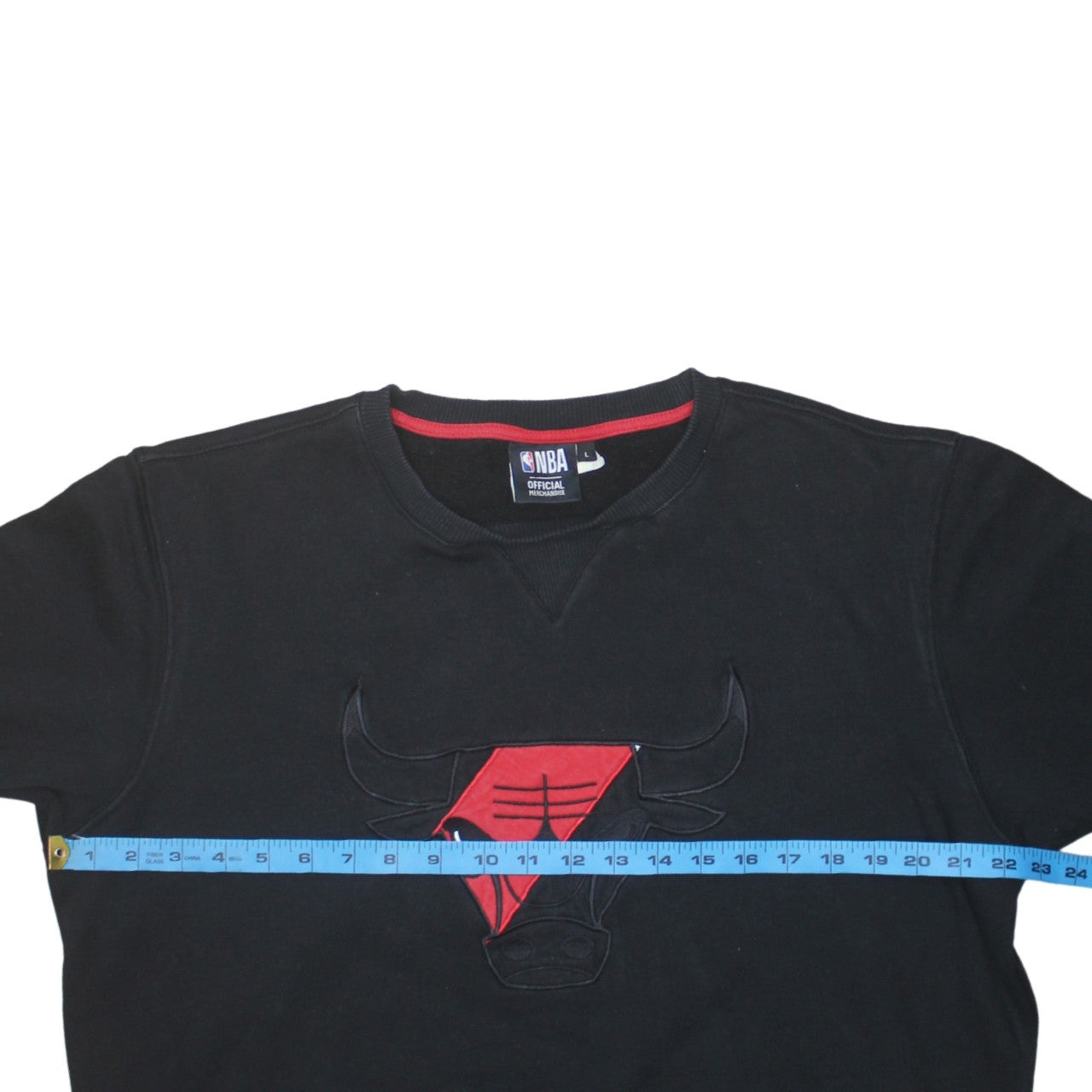 NBA Men’s Black Chicago Bulls Pullover Sweatshirt L Crew Neck