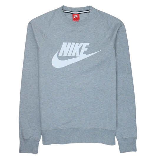 Nike Mens Grey Small Crew Neck Pullover Sweatshirt