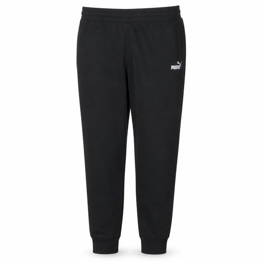 Front view of Puma Men's Black Jogger Sweatpants M Regular Fit Fleece Activewear