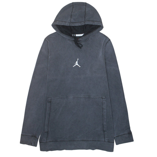 Jordan Men’s Grey Pullover Hoodie L Fleece Kangaroo Pocket