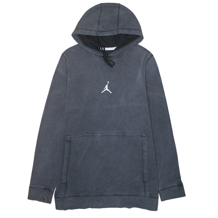 Jordan Men’s Grey Pullover Hoodie L Fleece Kangaroo Pocket