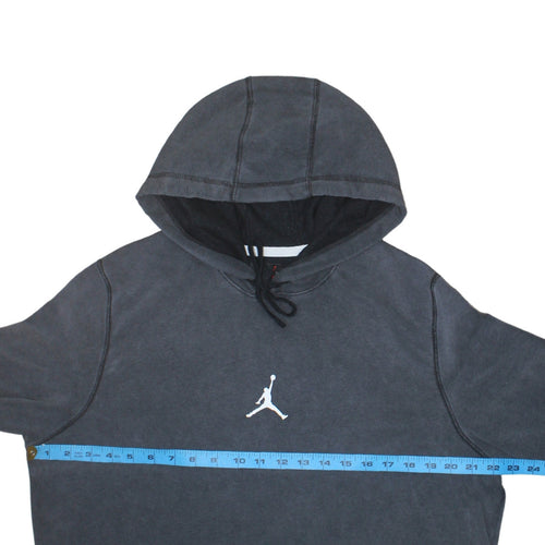 Jordan Men’s Grey Pullover Hoodie L Fleece Kangaroo Pocket