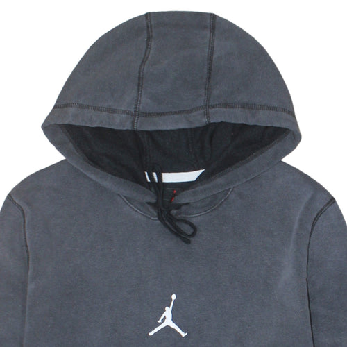 Jordan Men’s Grey Pullover Hoodie L Fleece Kangaroo Pocket
