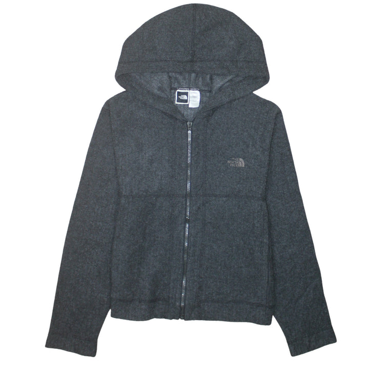 The North Face Womens Grey Full Zip Hooded Sweatshirt Size S Fleece