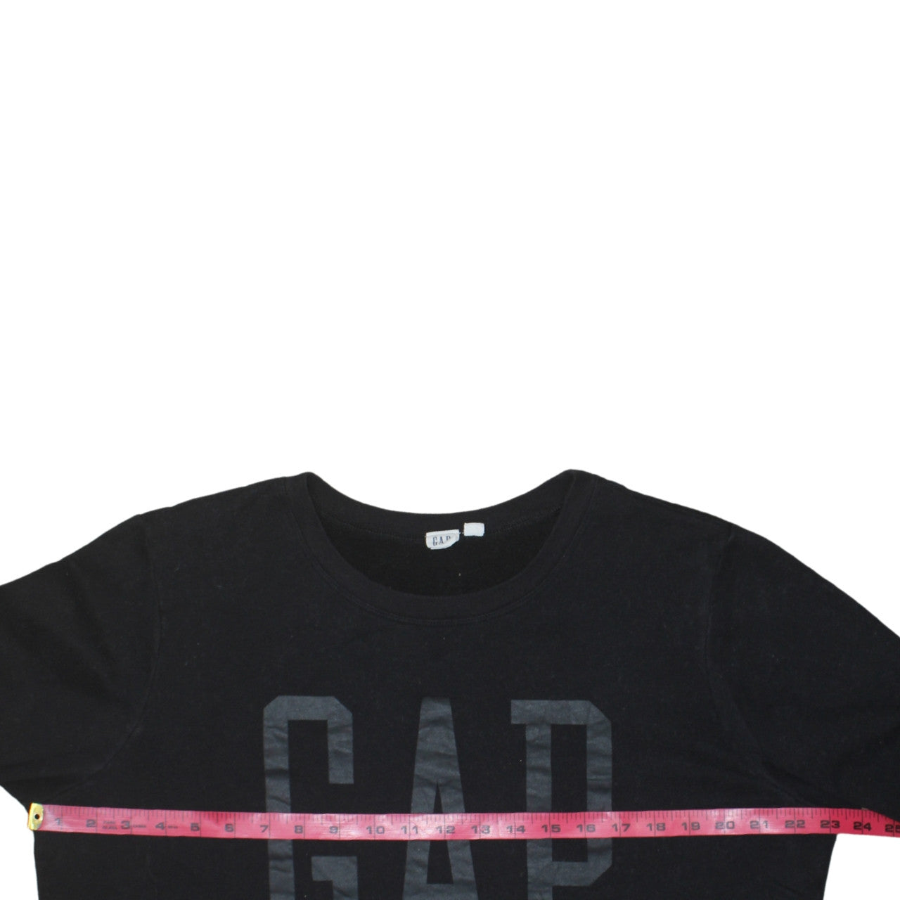 GAP Women Black XL Pullover Sweatshirt Cotton Blend Logo Print