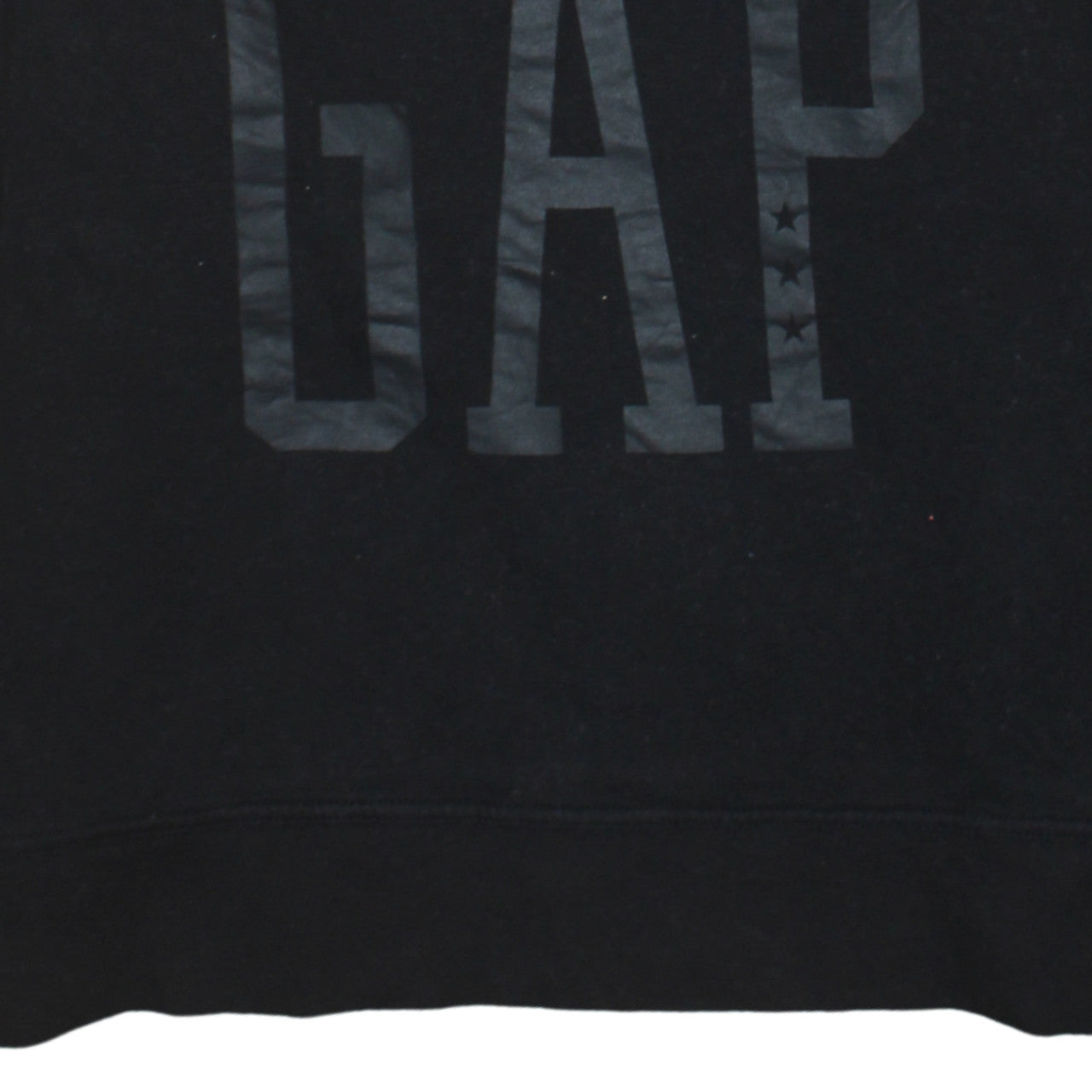 GAP Women Black XL Pullover Sweatshirt Cotton Blend Logo Print