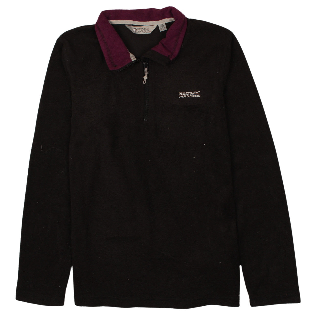 Regatta Great Outdoors Women Black Purple Fleece Pullover UK 8