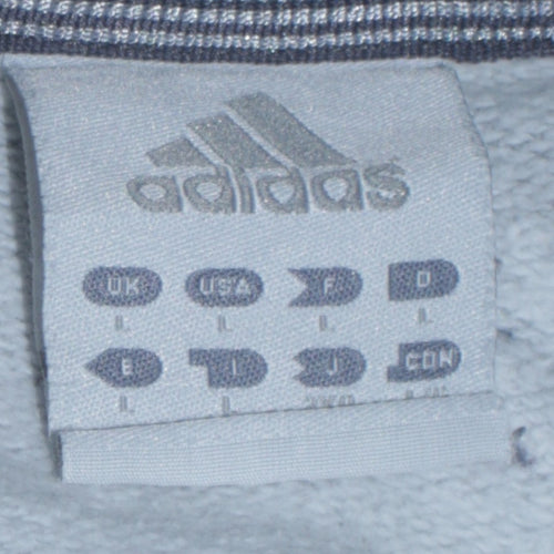 Adidas Men's Grey Crew Neck Pullover Sweatshirt Size L Sports Style