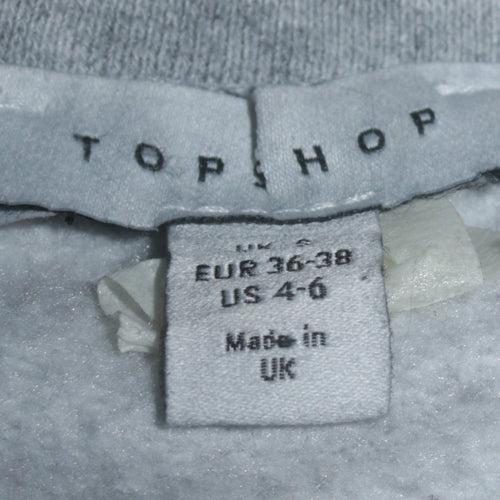 Topshop Women Grey Moon Sun Stars Pullover Sweatshirt Size S