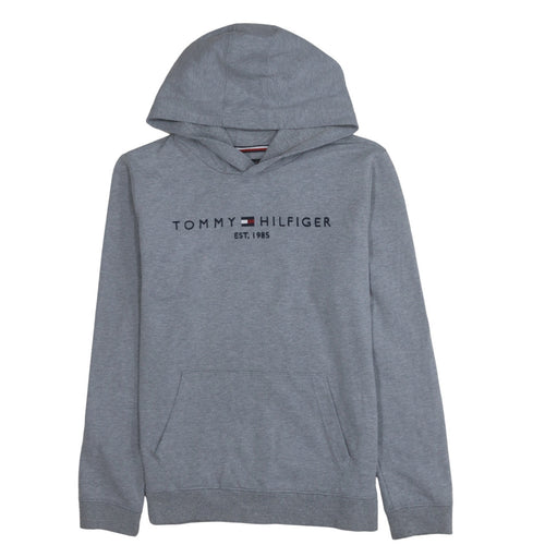 Tommy Hilfiger Teens Grey Pullover Hoodie with Logo Size 16