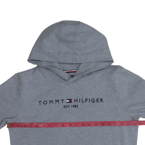 Tommy Hilfiger Teens Grey Pullover Hoodie with Logo Size 16